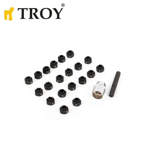 TROY 26154 Volkswagen Bijon Somunu Lokma Seti, 22 Parça