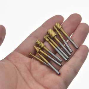 10 Parça Hss Titanyum Ahşap İçin Freze Uç Seti Mini Gravür Makina