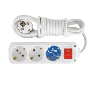 Almera 3'lü Anahtarlı Topraklı Priz 3mt