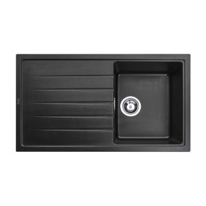 Atlante Granit Eviyе Tek Damlalıklı Siyah 285602 | Modern Mutfak Eviyesi ve Dayanıklı Granit Tasarım