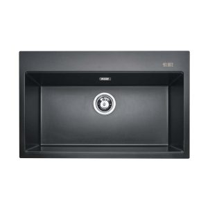 Atlante Granit Eviye Tekli Alttan Yapıştırma Siyah 285607 | Premium ve Dayanıklı Granit Evyesi