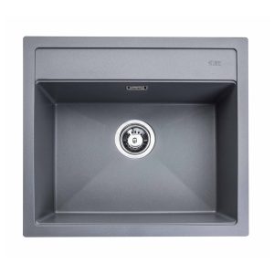 Atlante Granit Eviyе Tekli Üstten Yapıştırma Antrasit 285604 | Modern ve Dayanıklı Mutfak Çözümü