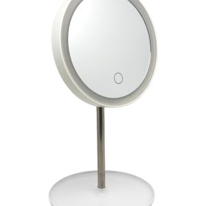 Dokunmatik Masa Üstü Şık Tasarım Işıklı Led Makyaj Aynası Beyaz