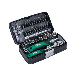 Elta 14000005078 1/4'' Altıköşe Cırcırlı Lokma Anahtar Ve Bits Uç Seti 38 Parça
