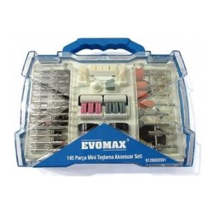 Evomax Mini Taşlama Aksesuar Seti 145 Parça
