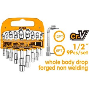 İngco Endüstriyel 9'lu L-açılı Lokma Anahtar Seti Laswt0901