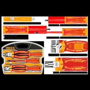 İNGCO ENDÜSTRİYEL YALITIMLI EL ALETİ SETİ 6 LI HKIST3061