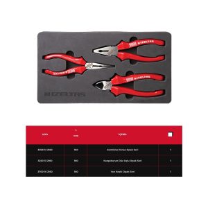 İzeltaş 3020 Opak Pense Yankeski Kargaburun Seti 160 MM 3 Parça - 3020002003