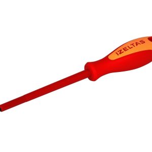 İzeltaş 4140 17 4100 4x100 Elektrikçi İzoleli Düz Tornavida1000 V