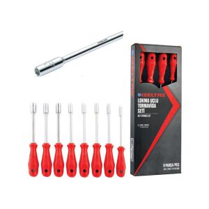 İzeltaş Lokma Uçlu Tornavida Seti 8 Parça 6-7-8-9-10-11-12-13 Mm
