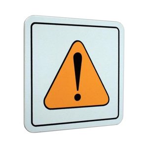 İzmir Fırça 12x12 Cm Sembol Dikkat Pvc Tabela İz-552296 Diğer