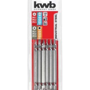 KWB  Doppelbit set 100mm 6tlg. Çift Taraflı Bits Uç 100mm6prç 49120910