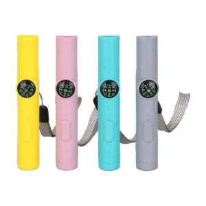 Lazer Pusulalı Acil Durum El Feneri Ve Düdük Pilli Piller Dahil Pt-1092 Çok Renkli