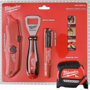 Milwaukee Promo Set 5Mt Metre + Maket Bıçağı + Marker + Şişe Açacağı - T4932480553