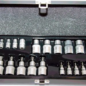 NT Tools NCSET1412E 25Prç. 1/4"ve1/2"CR-V Torx ve E Tipi Torx Lokma Seti