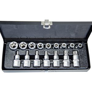 NT Tools NCSET83 16 Parça 1/2" CR-V Torx ve E Tipi Torx Lokma Seti