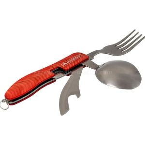 Orcamp Out-1350 Katlanır Çatal Kaşık Bıçak Seti - Kırmızı-648