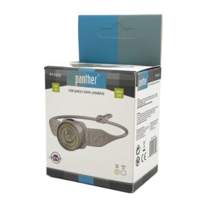 Panther Pt-5525 Usb Şarjlı Kafa Lambası Açık Gri