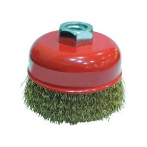 Partner PT02035 Sarı Dalgalı Telli M14 Vidalı Çanak Tel Fırça 125 MM