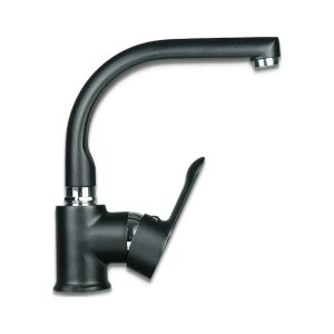 Polisu Milas Mix Kuğu Lavabo Bataryası Krom - Siyah Mls301K