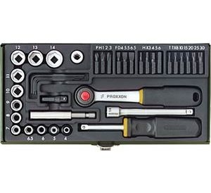 Proxxon 23070 1/4" Cırcır Kolu 39 Parçalı Lokma Ve Bits Takımı