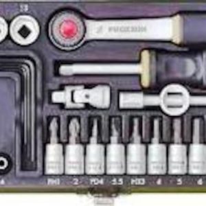 Proxxon 23080 1/4" Cırcır Kollu 36 Parçalı Lokma + Bits Set