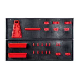 Qbrick Pegboard Kit With Red Additions | Modüler Çalışma Alet Panosu