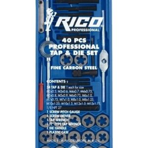 Rico 005-RC3240 40 Parça Klavuz Pafta Seti Metrik Set Kılavuz Pafta