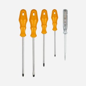 Rtrmax RH07825 Tornavida Seti - 5 Parça (3 Yıldız Uçlu/1 Düz Uçlu Tornavida, 1 Kontrol Kalemi)