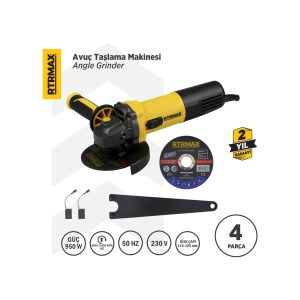 Rtrmax RTM1095 Avuç Taşlama Makinası 125 mm 950 W Devir Ayarlı