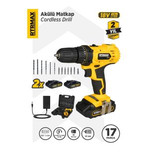 RTRMAX RTM350 Şarjlı Matkap Çift Akülü 30 Nm Li-ion 2x1.5 Ah - Akü Dahil