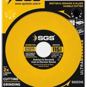 SGS2245 Sgs Cam-Dekton-Seramik-Mermer Hassas Elmas Kesici 115 mm
