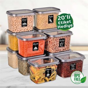 SGS Saklama Kabı Dikdörtgen 1200 ml 12 Adet