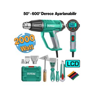 Total TB200561 Dijital Göstergeli 2000 W Sıcak Hava Tabancası
