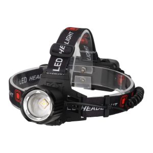 Usb Şarjlı Ayarlanabilir 3000 Lümen Balıkçı Kafa Lambası Yürüyüş Kafa Feneri Siyah