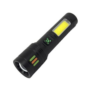 Usb Şarjlı El Feneri Zoom Ve Fosfor Özellikli 3 Modlu Flaşör 800 Lümen Siyah