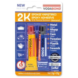 Vodabond 2K Rapid Epoksi Yapıştırıcı Şeffaf 15g+15g