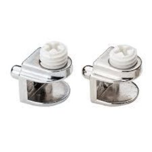 VOLİNİ CAM RAF TAŞIYICI PİMLİ PLASTİK KROM 4 LÜ