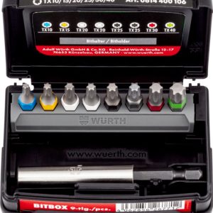 Würth Bits Uç Seti Tx10/15/20/25/30/40 9 Parça